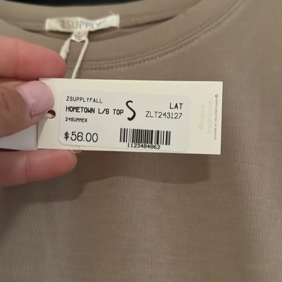 Z SUPPLY: HOMETOWN LONG SLEEVE TOP - LATTE - Picture 10 of 12